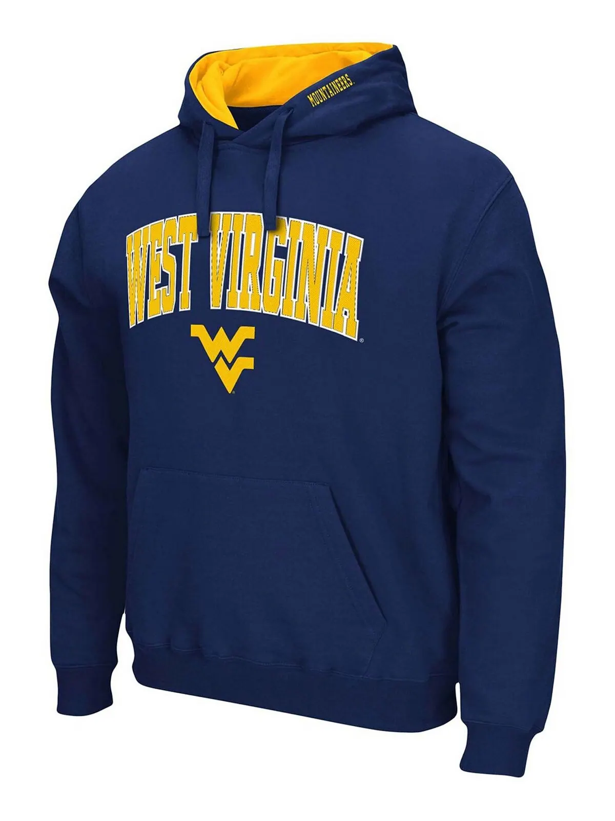 Мужская темно-синяя толстовка с капюшоном west virginia mountaineers arch logo 3.0 pullover — изображение 2 из 3, темно-синий