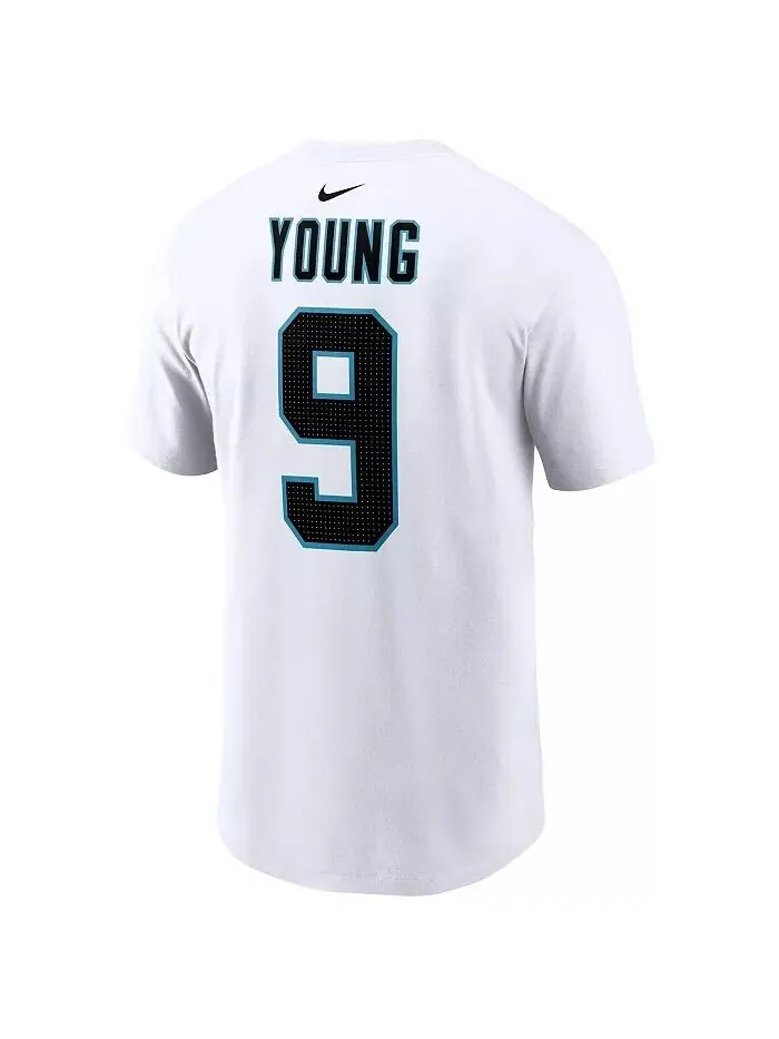 Мужская футболка Bryce Young White Carolina Panthers с именем и номером игрока первого раунда — изображение 3 из 3