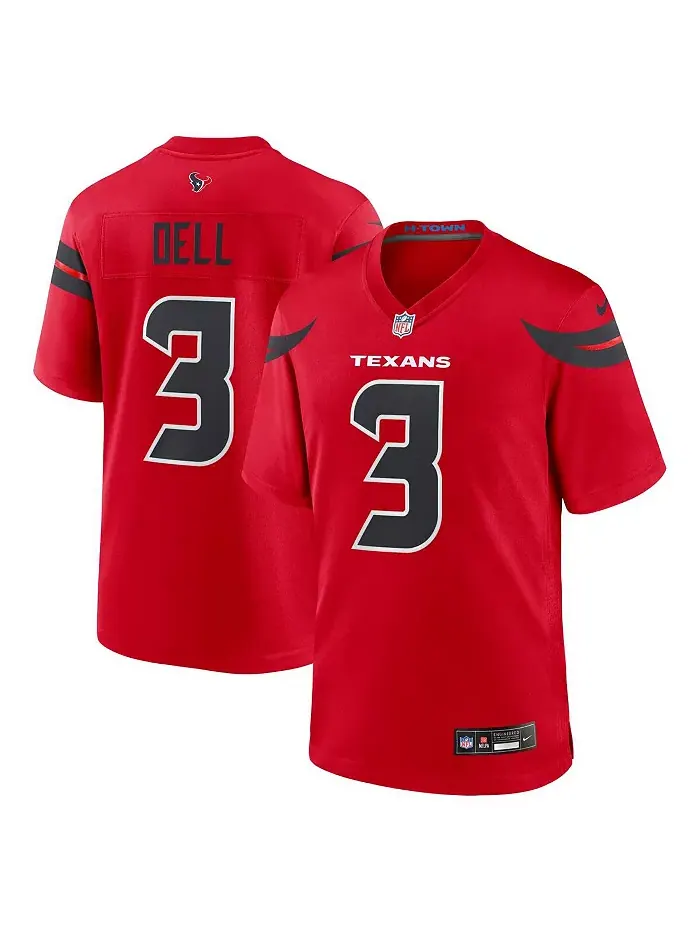 Мужская майка Dell Red Houston Texans Alternate Game Jersey Nike — изображение 1 из 5