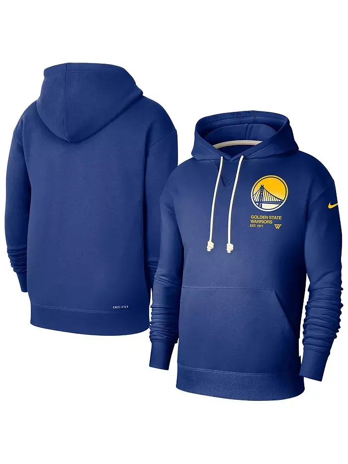 Мужская толстовка с капюшоном Royal Golden State Warriors Courtside Standard Issue Premium