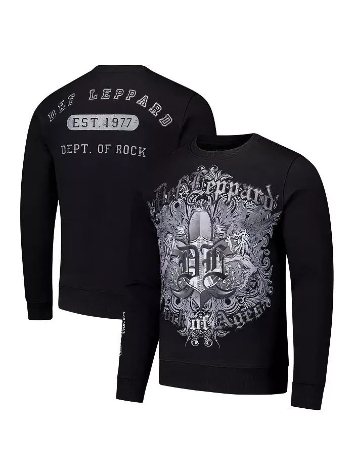 Мужской черный свитшот Def Leppard Department of Rock Freeze Max — изображение 1 из 3