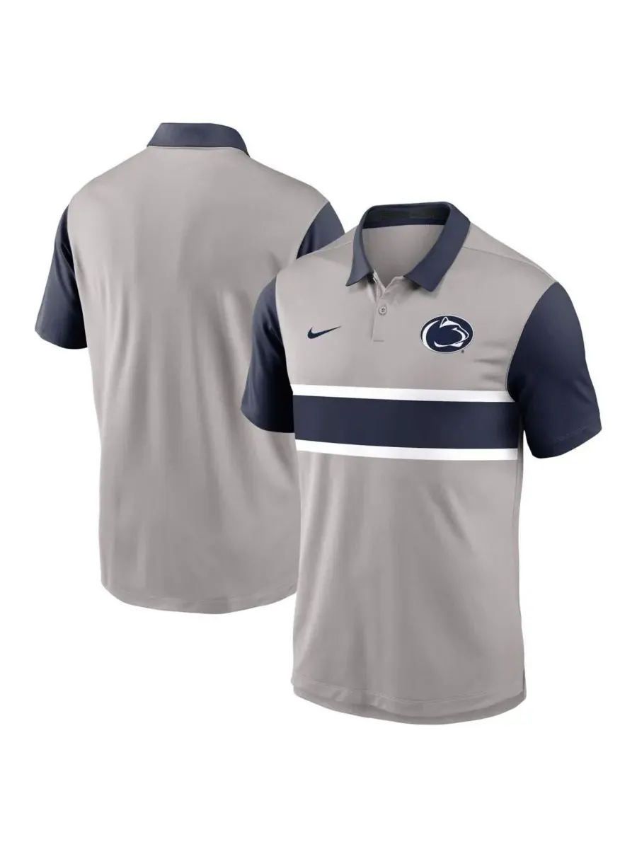 Nike Мужская серо-синяя поло-рубашка Penn State Nittany Lions Vapor Performance — изображение 1 из 3, серый темно-синий