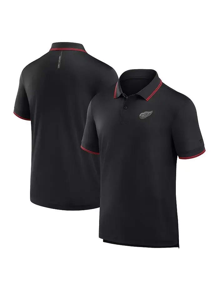 Мужская черная поло Front Office Move Mono Detroit Red Wings Fanatics — изображение 1 из 3