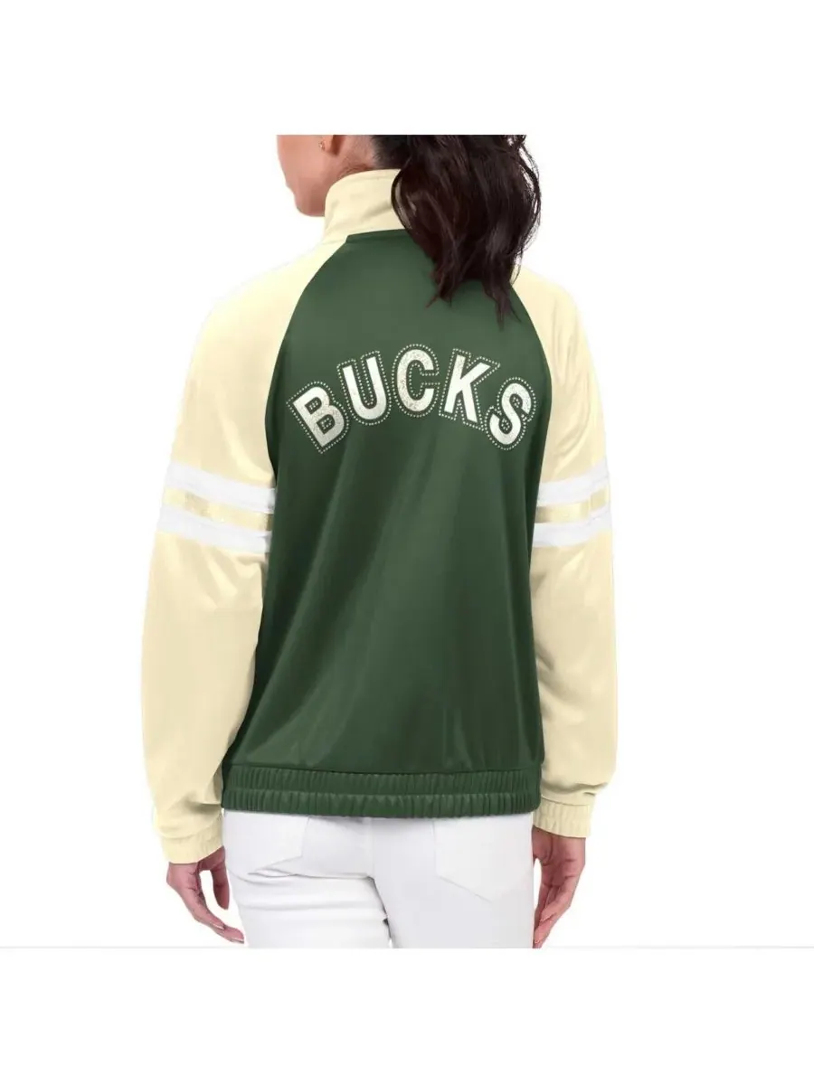 G-III 4Her by Carl Banks Женская спортивная куртка цвета хаки Milwaukee Bucks Main Player с — изображение 2 из 2, зеленый