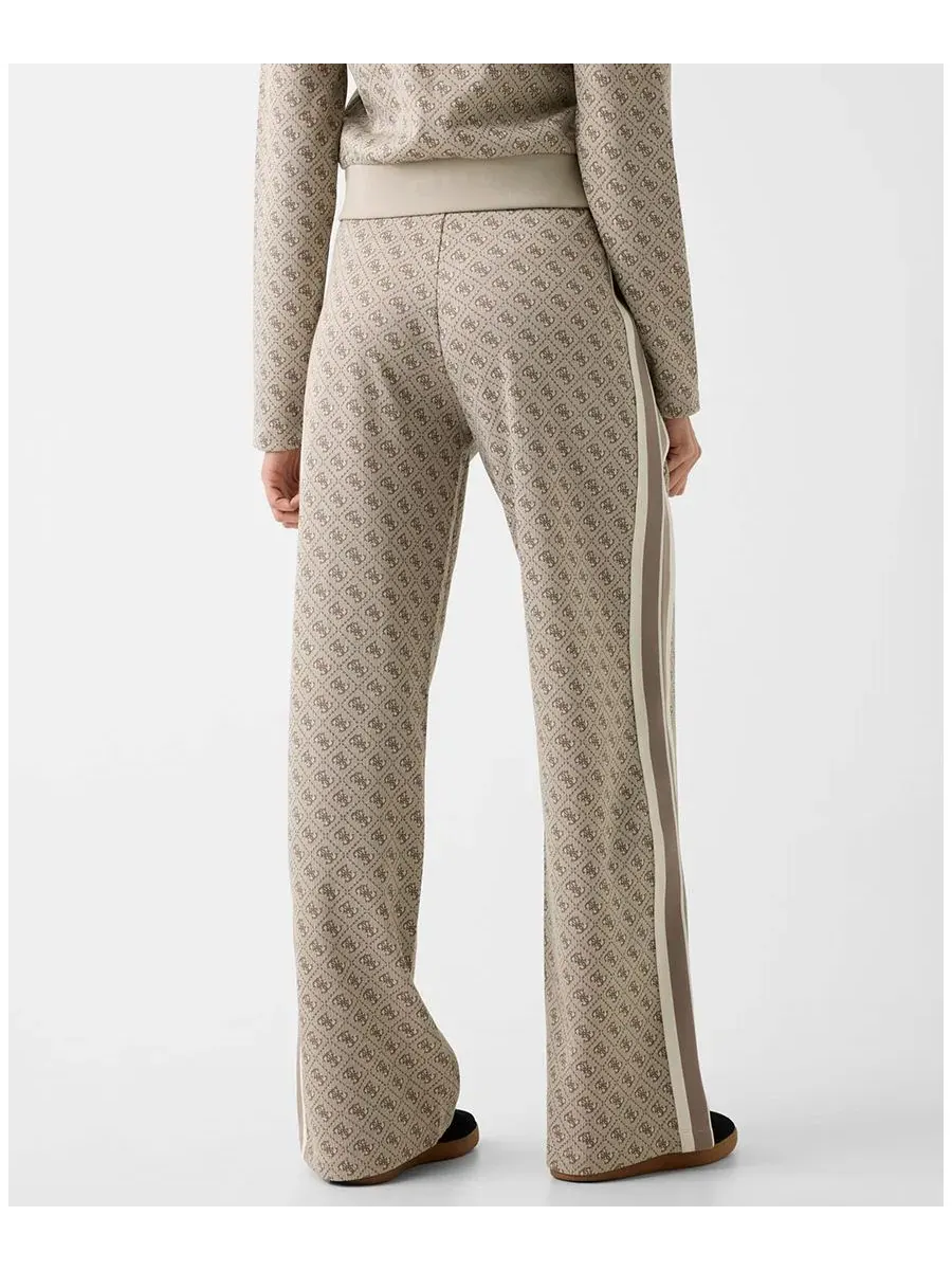 Женские жаккардовые брюки прямого кроя GUESS, 4G Elegant Jacquard — изображение 4 из 4