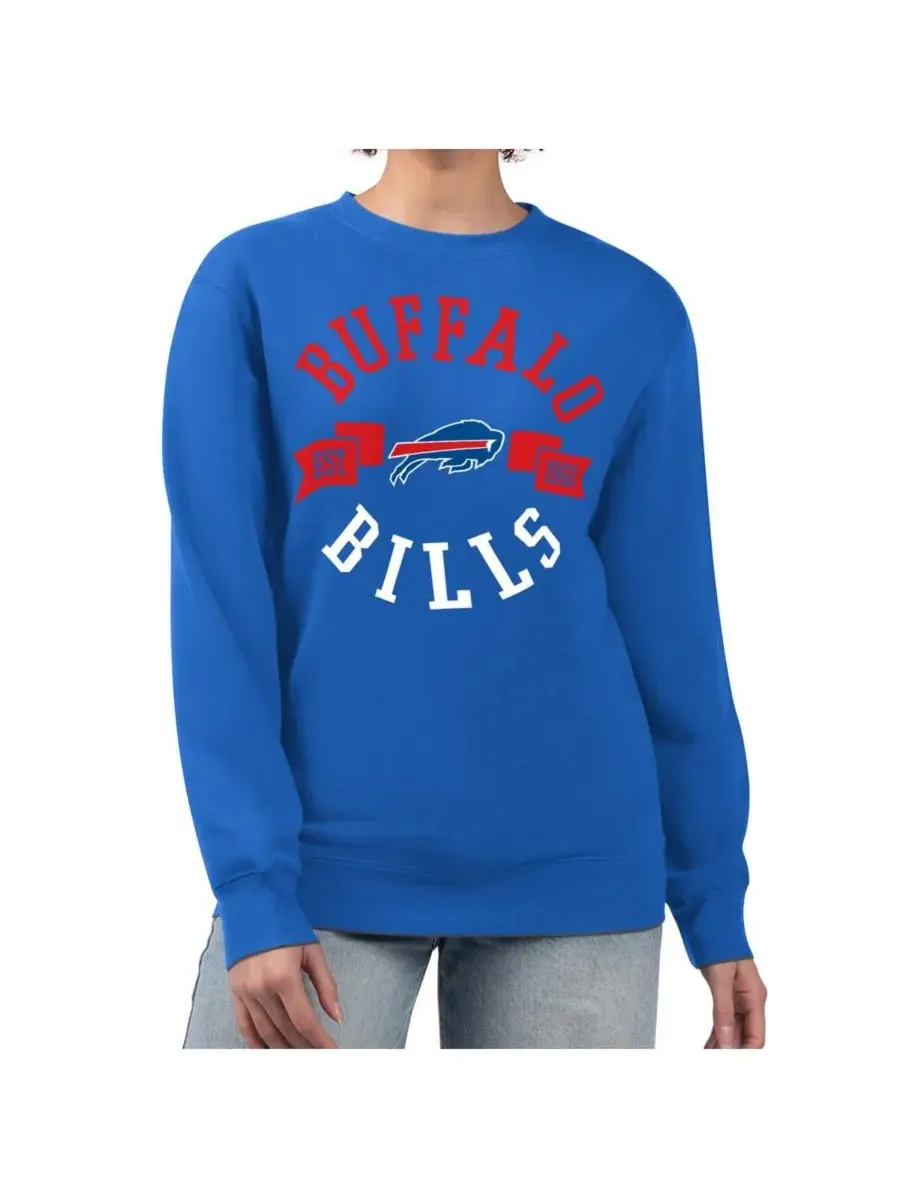 Женская флисовая толстовка Royal Buffalo Bills большого размера с графическим принтом команды G-III — изображение 1 из 2