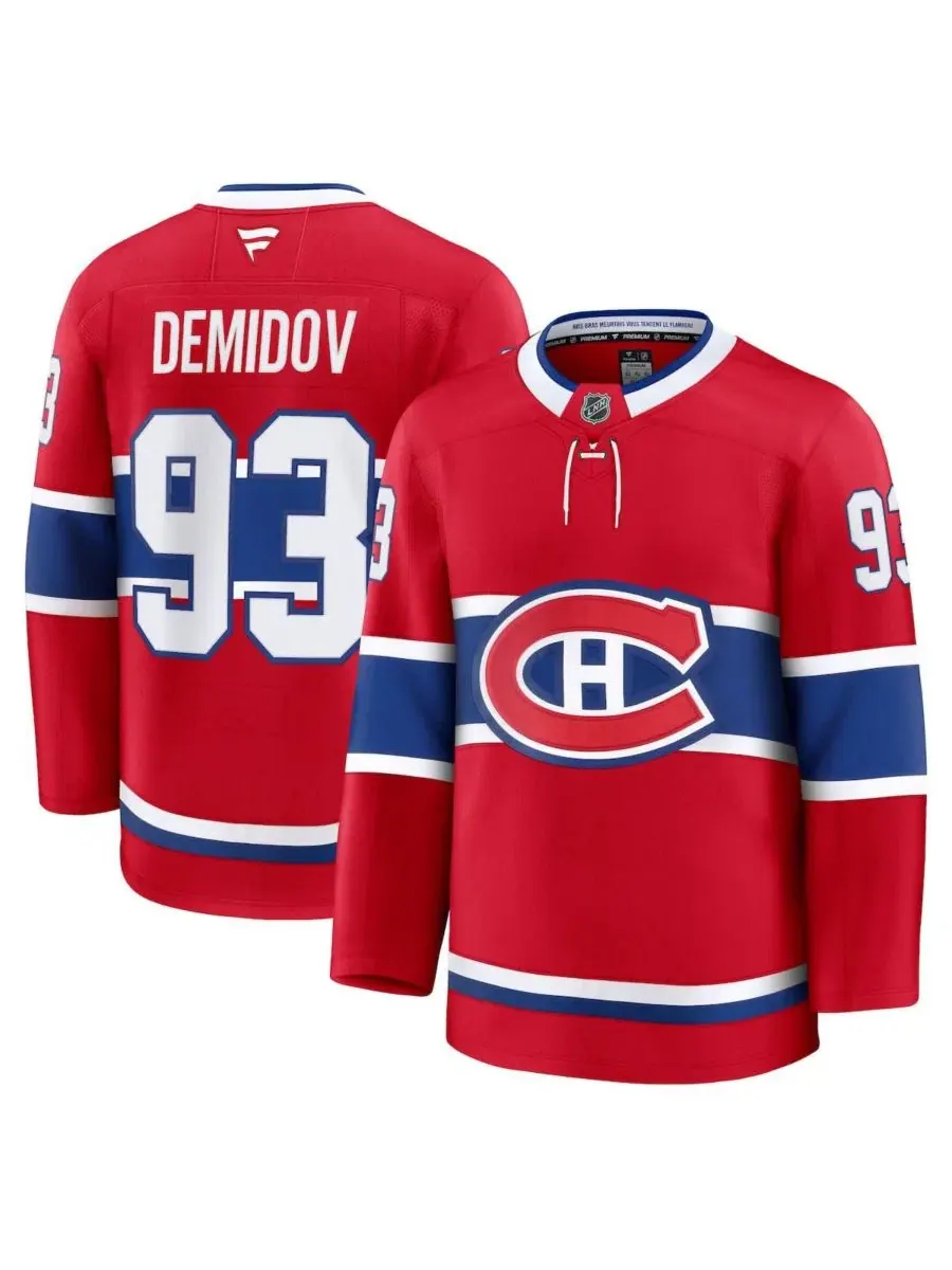 Хоккейный джерси Ivan Demidov Home Premium Fanatics — изображение 1 из 3, красный