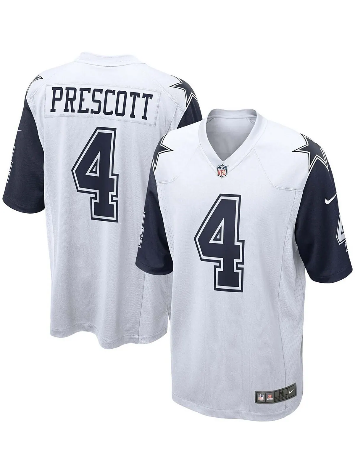 Мужская футболка dak prescott white dallas cowboys alternate game jersey Nike — изображение 1 из 3, белый