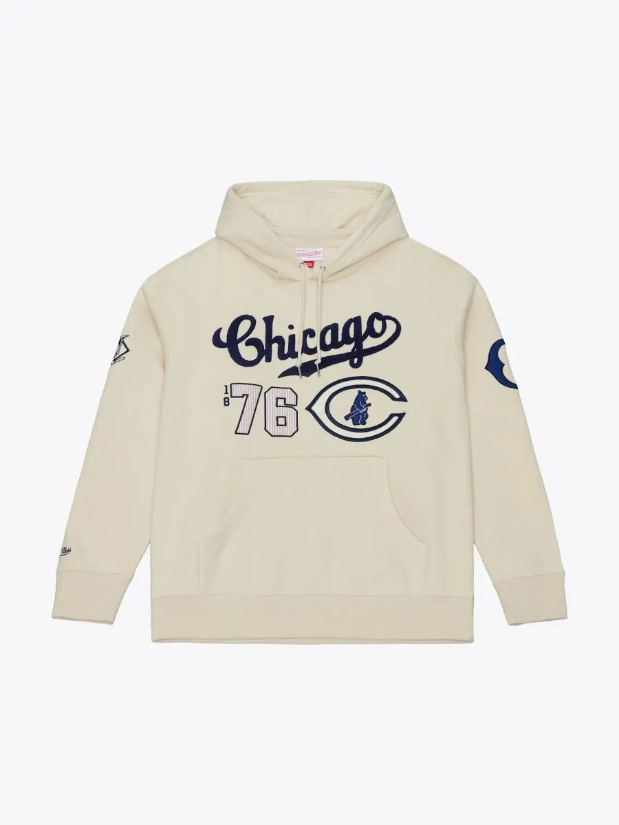 Худи с флисовой подкладкой Yacht Rock Chicago Cubs Mitchell & Ness — изображение 1 из 5, бежевый