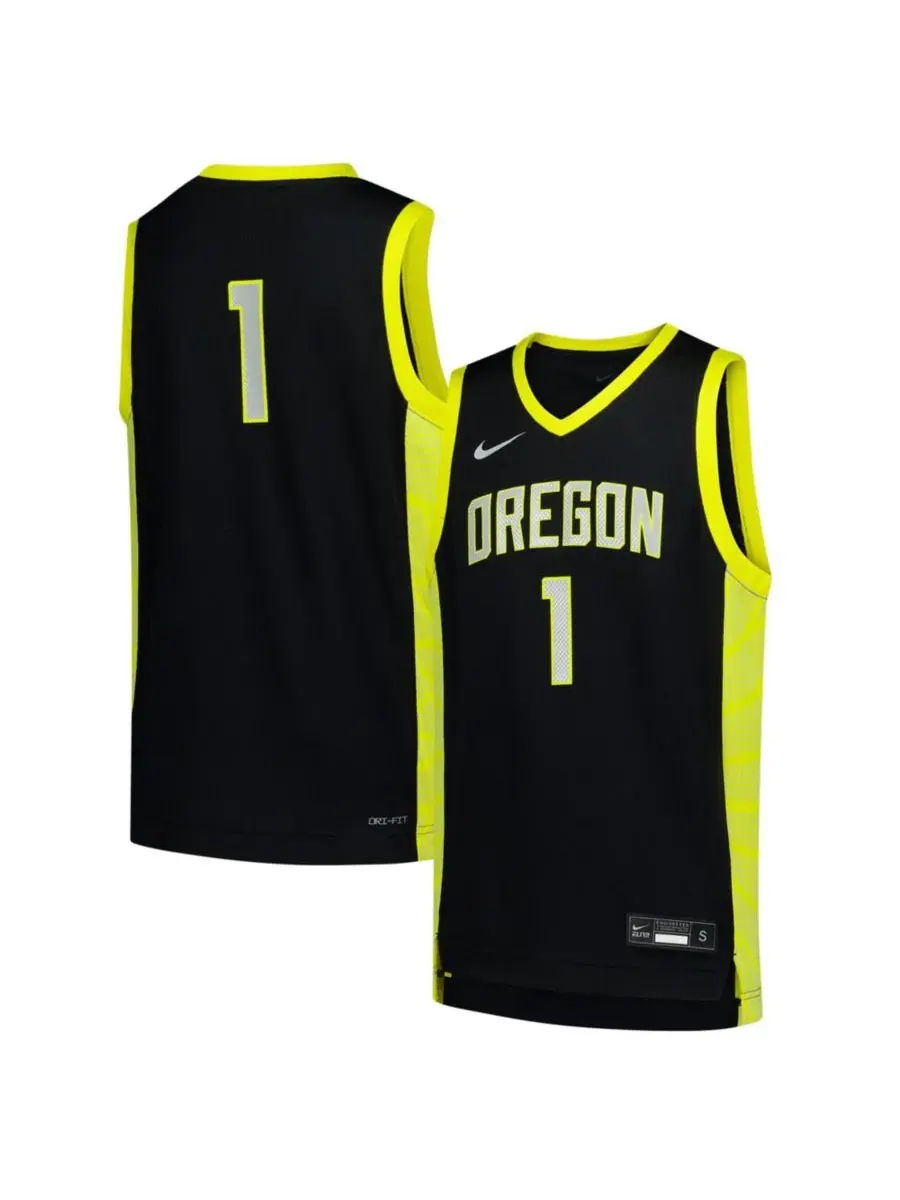 Баскетбольная футболка Nike Dri-FIT Black Oregon Ducks Replica — изображение 1 из 3, черный