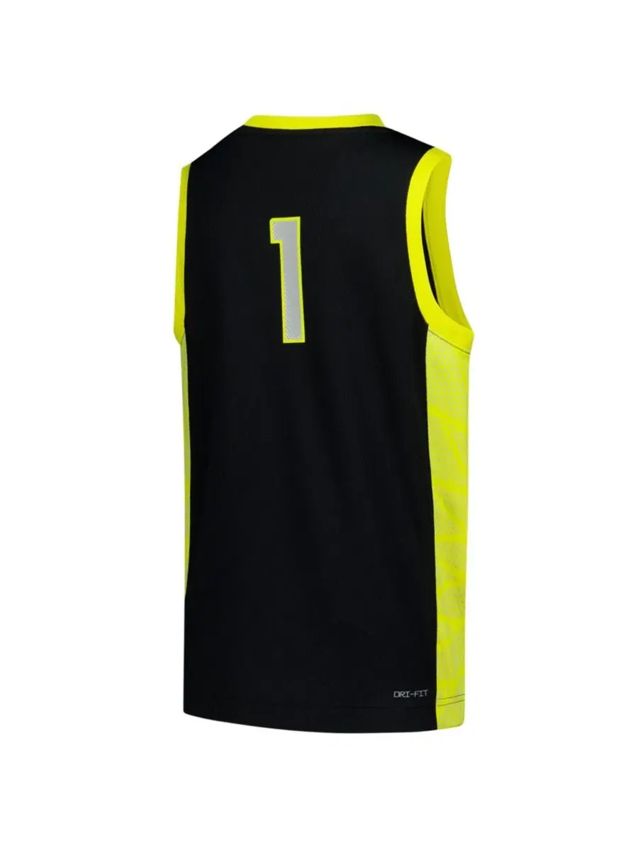 Баскетбольная футболка Nike Dri-FIT Black Oregon Ducks Replica — изображение 2 из 3, черный