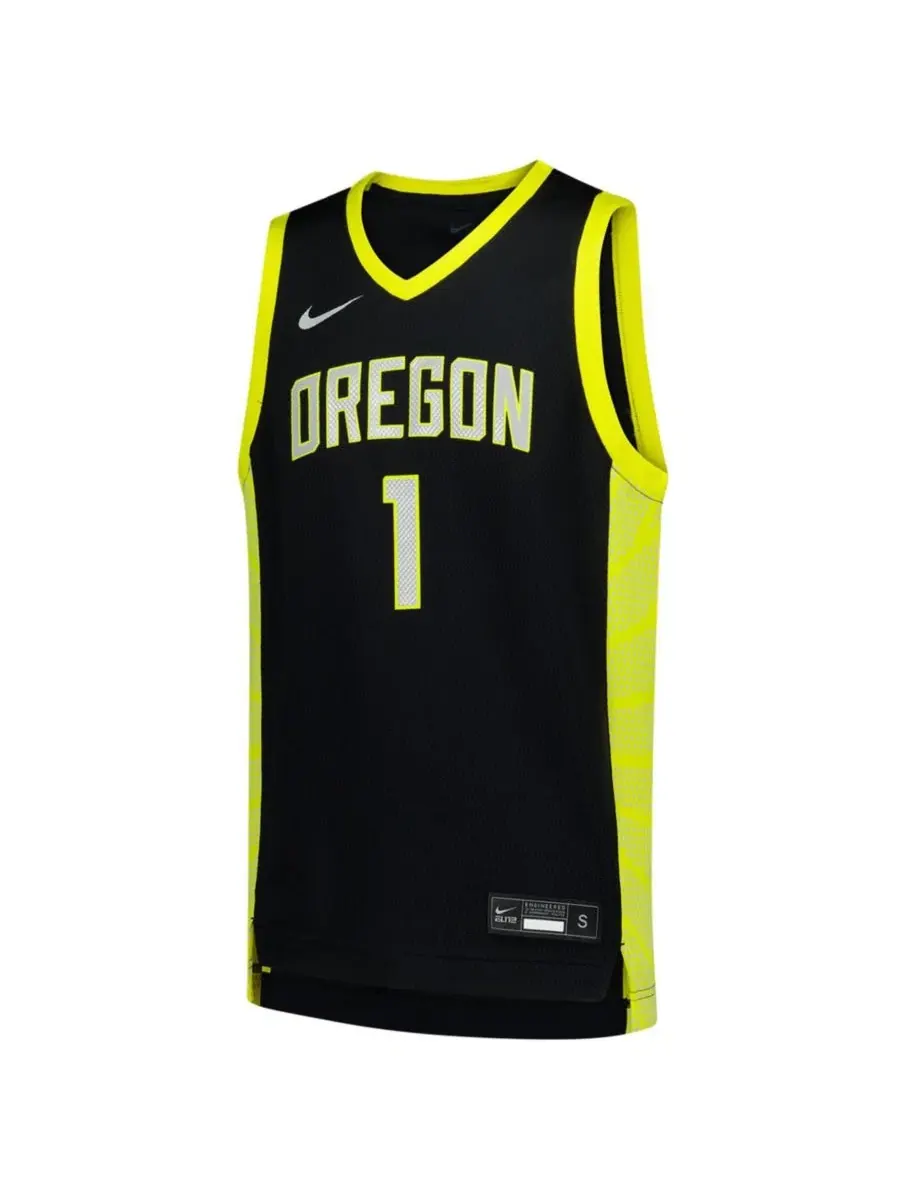 Баскетбольная футболка Nike Dri-FIT Black Oregon Ducks Replica — изображение 3 из 3, черный