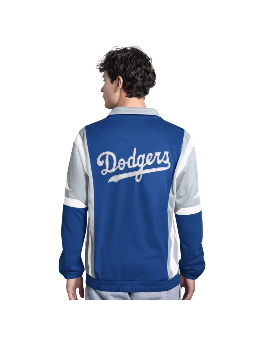 Starter Мужская спортивная куртка на молнии Los Angeles Dodgers Contender Tricot королевского — изображение 2 из 2, серый