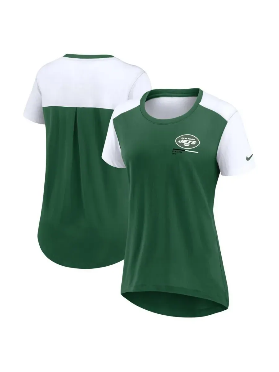 Nike Женская зеленая футболка New York Jets Performance Fashion — изображение 1 из 3, зеленый