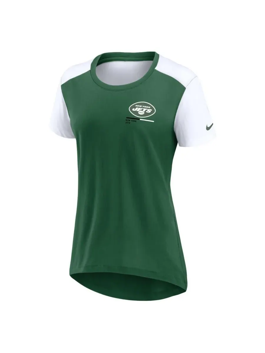 Nike Женская зеленая футболка New York Jets Performance Fashion — изображение 3 из 3, зеленый