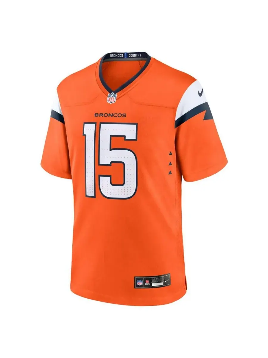 Nike Мужская оранжевая игровая футболка команды Denver Broncos от Ника Бонитто — изображение 3 из 3, оранжевый