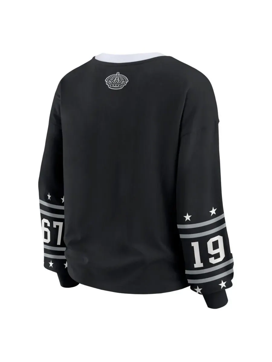 WEAR by Erin Andrews Женская черная спортивная футболка с длинными рукавами Los Angeles Kings — изображение 3 из 3, черный