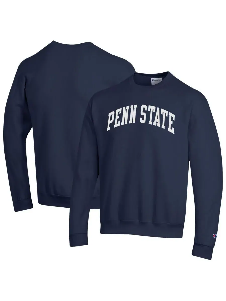 Champion Мужская темно-синяя флисовая толстовка с принтом Penn State Nittany Lions Basic Arch — изображение 1 из 3