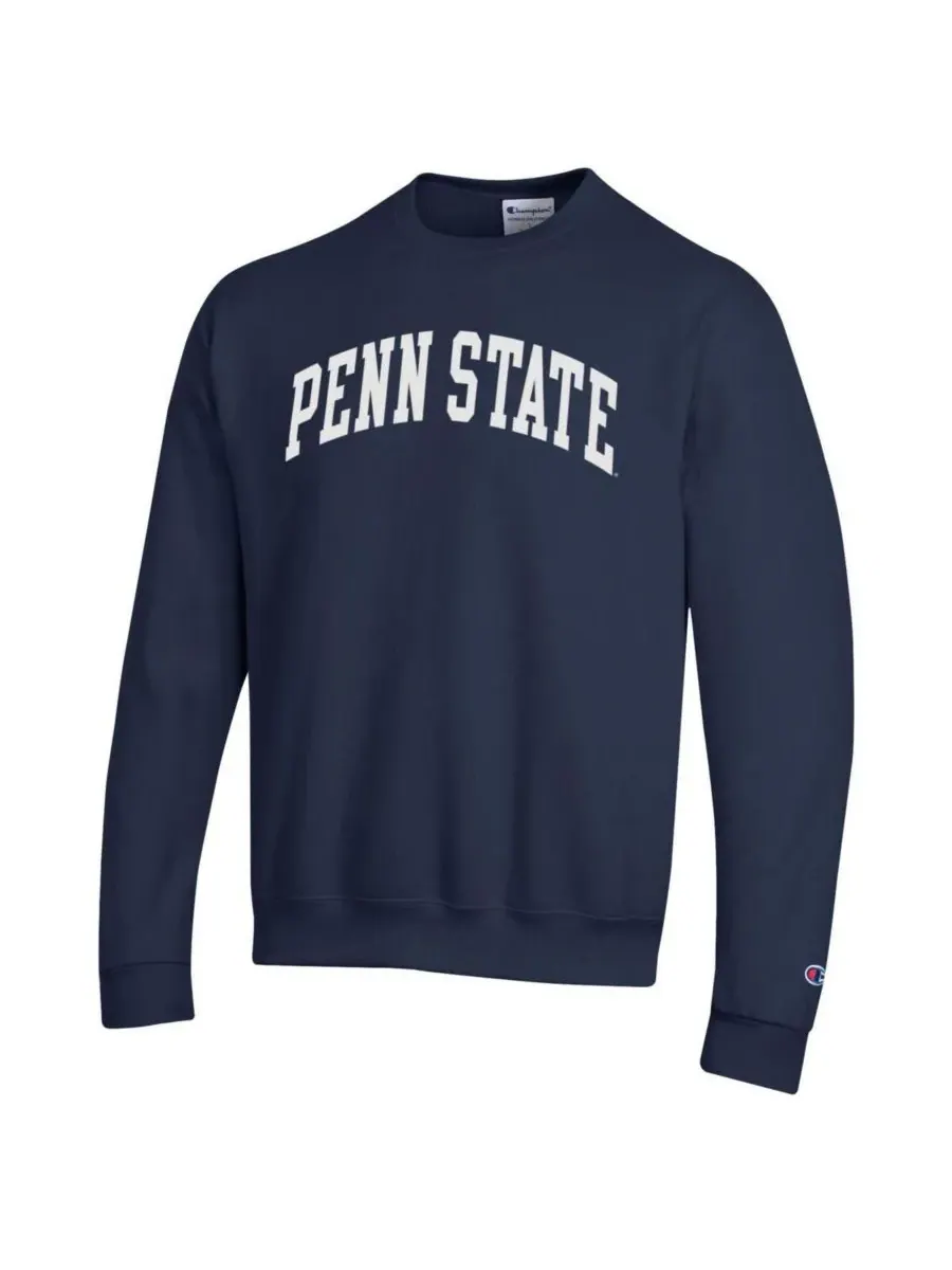 Champion Мужская темно-синяя флисовая толстовка с принтом Penn State Nittany Lions Basic Arch — изображение 3 из 3