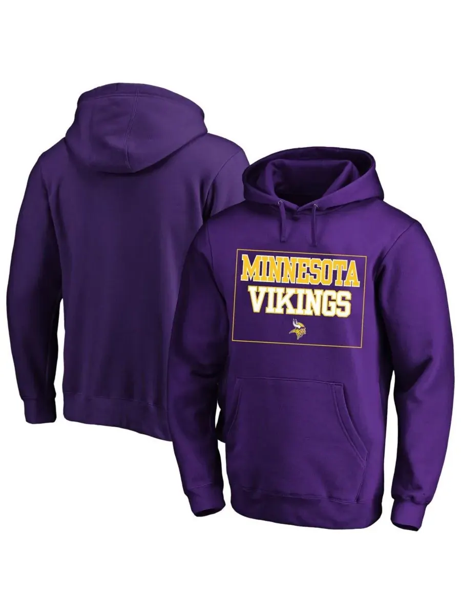 Fanatics Мужская фиолетовая флисовая толстовка с капюшоном Minnesota Vikings большого размера — изображение 1 из 3