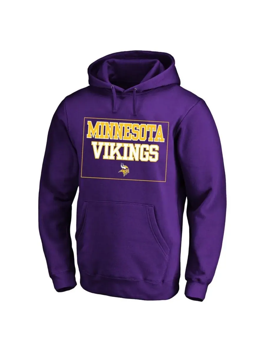 Fanatics Мужская фиолетовая флисовая толстовка с капюшоном Minnesota Vikings большого размера — изображение 3 из 3
