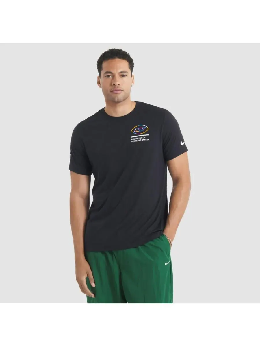 Nike Мужская черная футболка New York Jets 2025 NFL Crucial Catch Tri-Blend Dri-FIT — изображение 1 из 5, черный