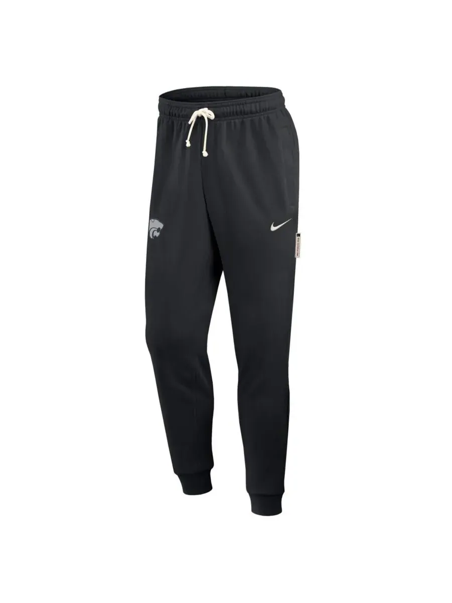 Nike Мужские черные спортивные брюки Kansas State Wildcats 2025 Sideline Performance Taper Pants — изображение 3 из 3, черный