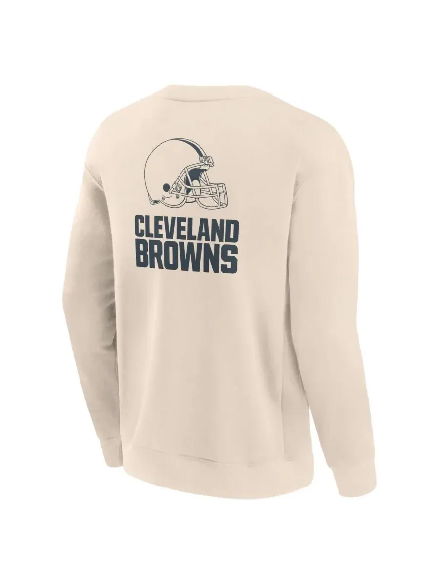 Fanatics Мужская кремовая толстовка с надписью Cleveland Browns Elements Future Ground — изображение 3 из 3, бежевый