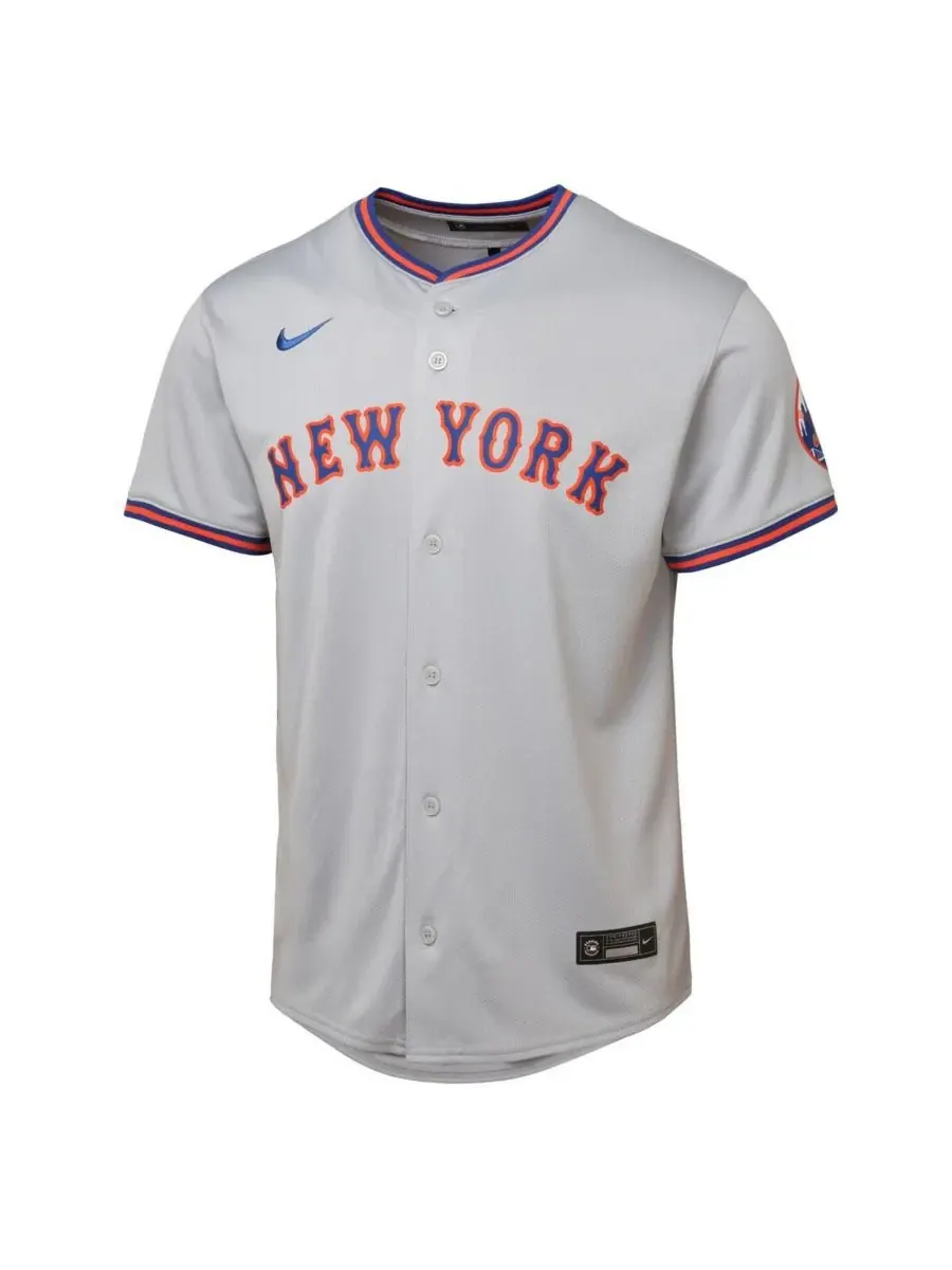 Nike Большая серая детская футболка New York Mets Road Limited для мальчиков и девочек — изображение 2 из 3, серый
