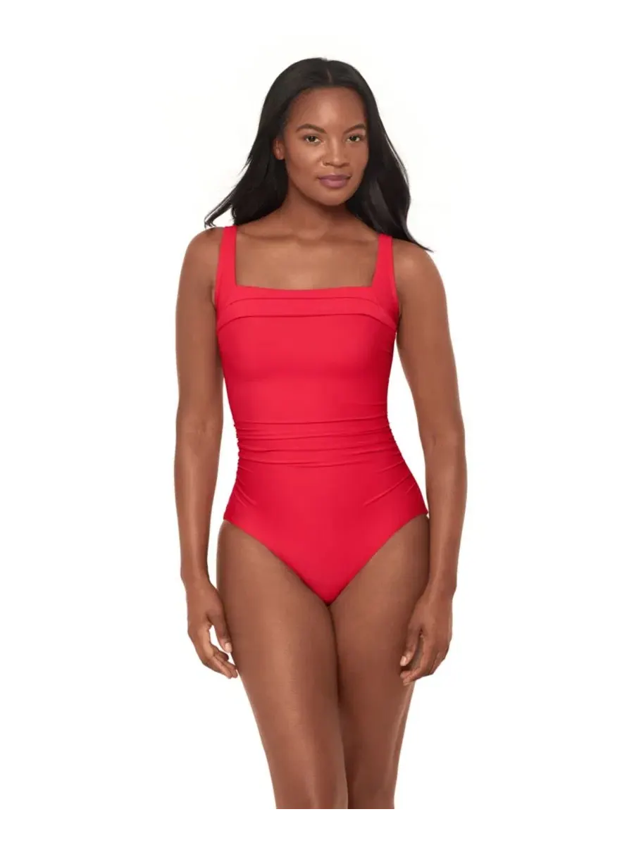 Цельный купальник с мягкими складками Rock Solid Polaris Miraclesuit, Papaya Organic — изображение 1 из 3