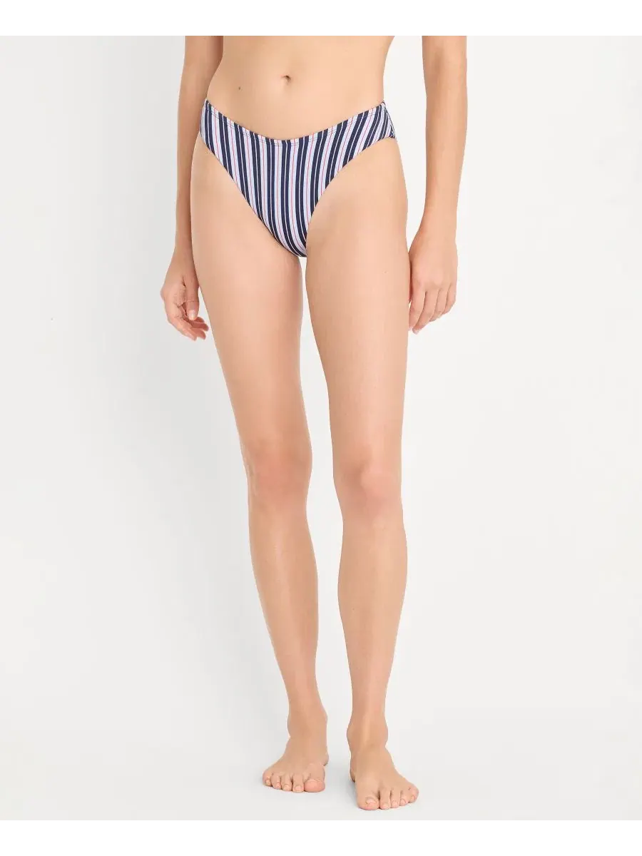 Плавки бикини с полосатым матовым покрытием Good American, Americana Vertical Stripe — изображение 3 из 5