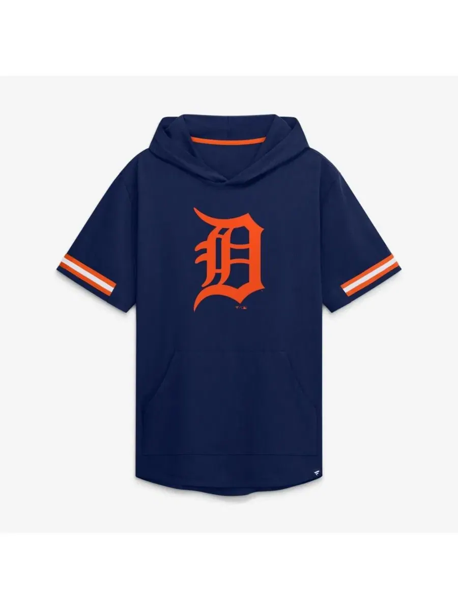 Мужская темно-синяя футболка с капюшоном Detroit Tigers Optimal Play Fanatics — изображение 1 из 6, темно-синий оранжевый