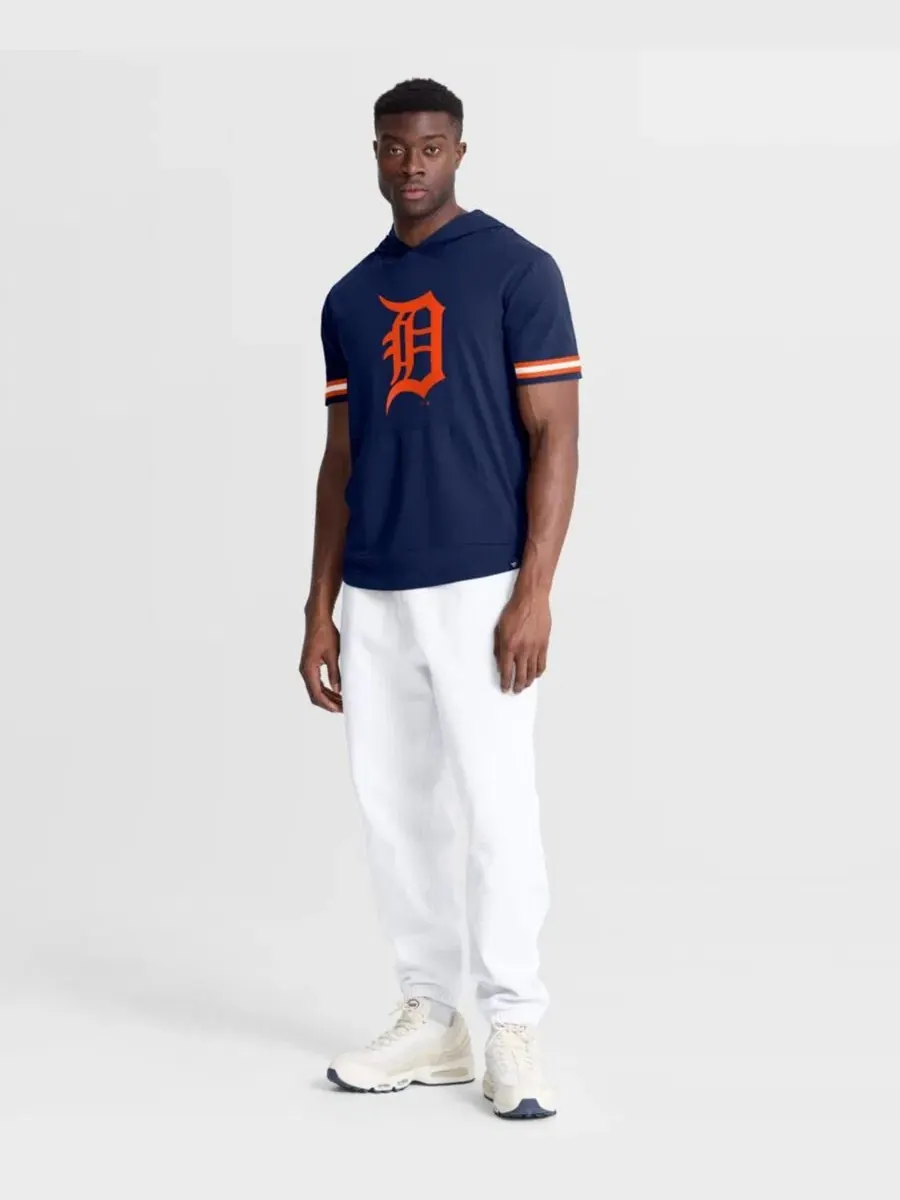 Мужская темно-синяя футболка с капюшоном Detroit Tigers Optimal Play Fanatics — изображение 6 из 6, темно-синий оранжевый