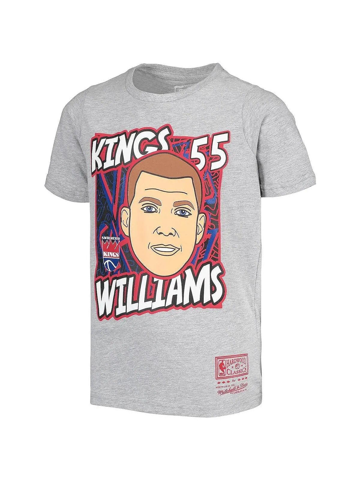 Серая футболка Big Boys Jason Williams Sacramento Kings Hardwood Classics King of the Court Player — изображение 2 из 3