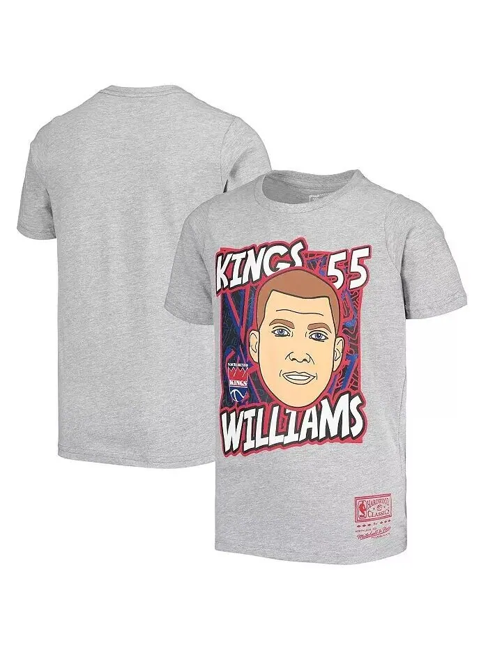 Серая футболка Big Boys Jason Williams Sacramento Kings Hardwood Classics King of the Court Player — изображение 1 из 3
