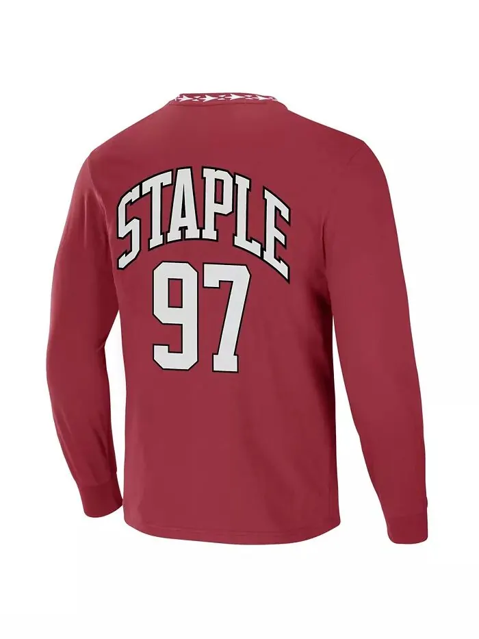 Мужская футболка NFL X Staple Red Arizona Cardinals Core с длинным рукавом в стиле джерси NFL — изображение 2 из 3