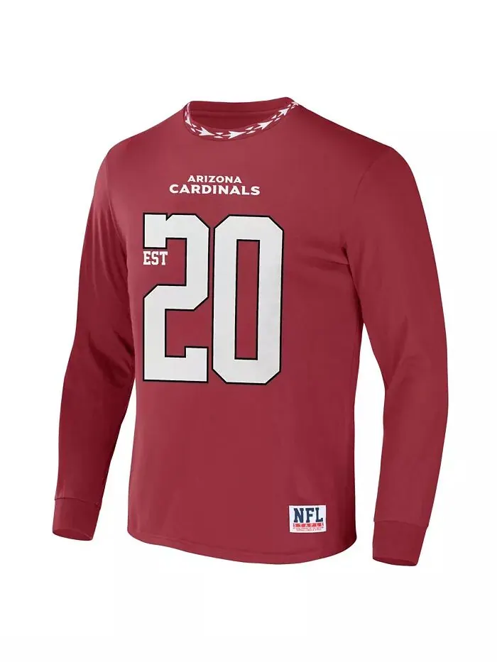 Мужская футболка NFL X Staple Red Arizona Cardinals Core с длинным рукавом в стиле джерси NFL — изображение 3 из 3