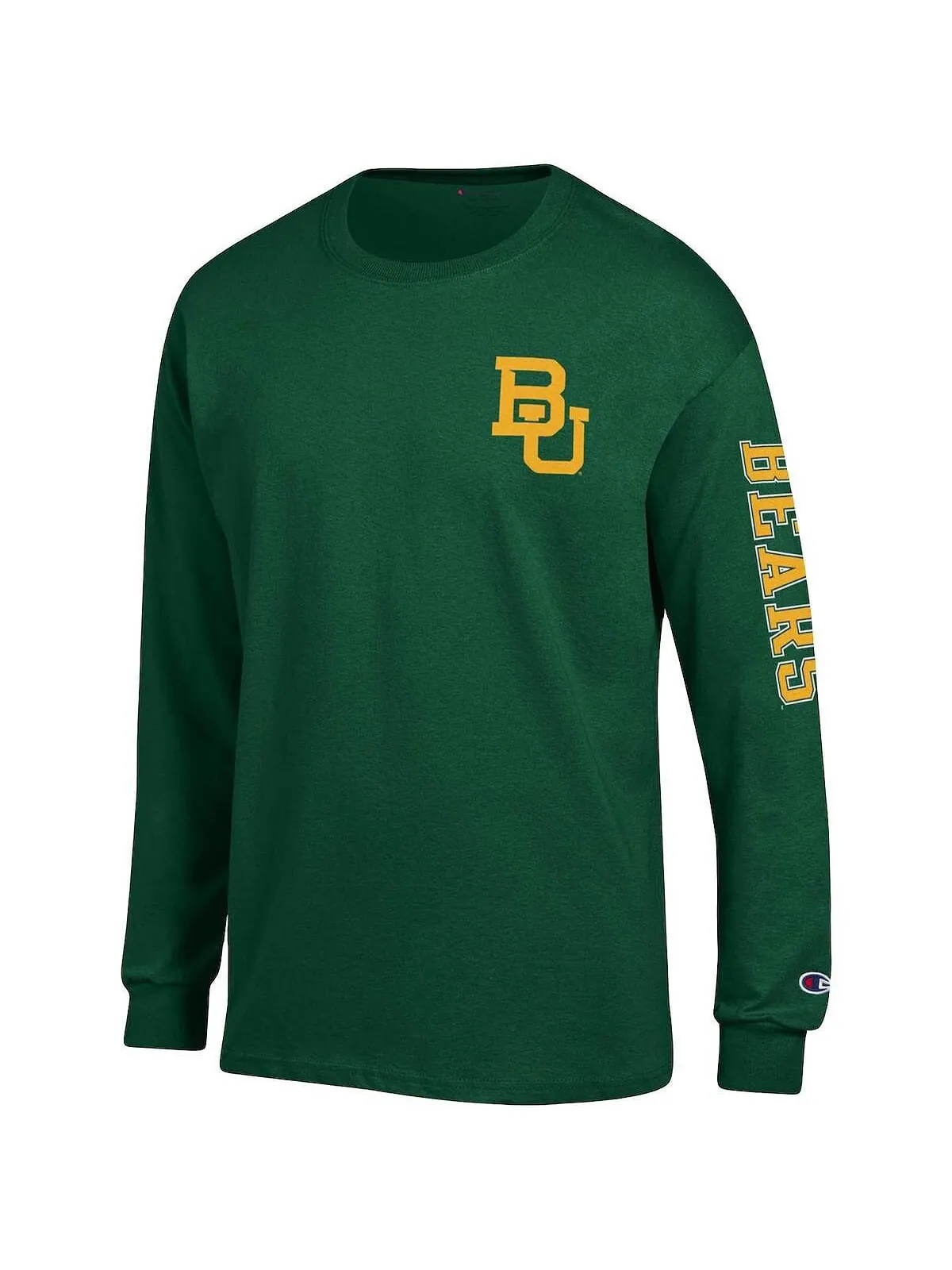Мужская зеленая футболка с длинным рукавом Baylor Bears Team Stack Champion — изображение 2 из 3, зеленый