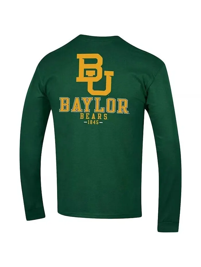 Мужская зеленая футболка Baylor Bears Team Stack с длинным рукавом Champion — изображение 3 из 3
