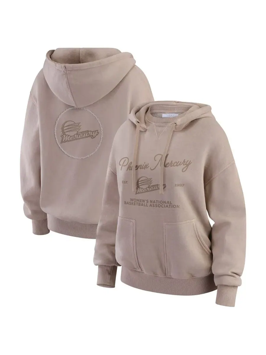 Женская толстовка с капюшоном из флиса, с принтом Phoenix Mercury WEAR by Erin Andrews — изображение 1 из 5, бежевый