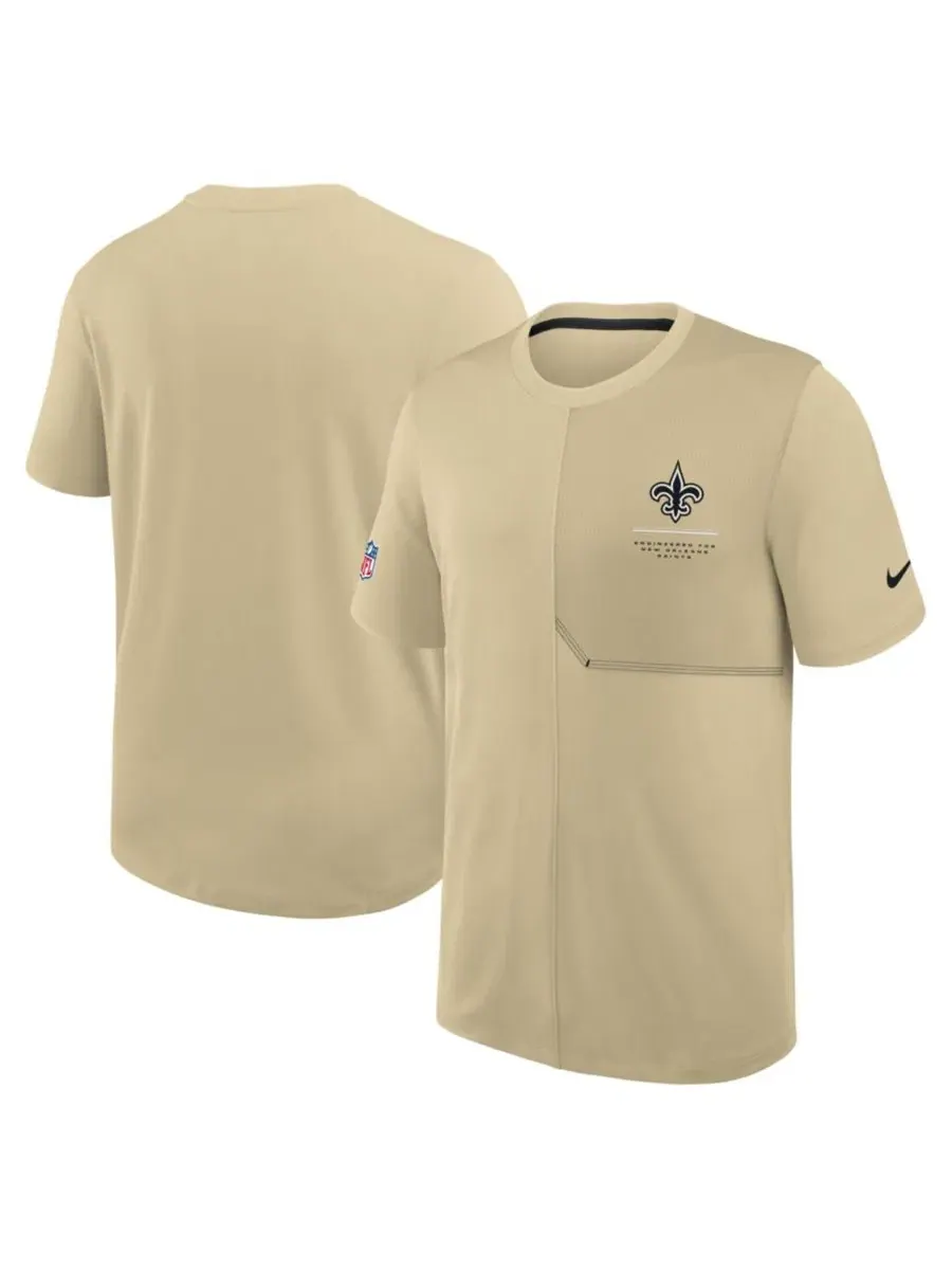 Мужская футболка с коротким рукавом Nike New Orleans Saints Sideline UV Dri-FIT — изображение 1 из 3, золото
