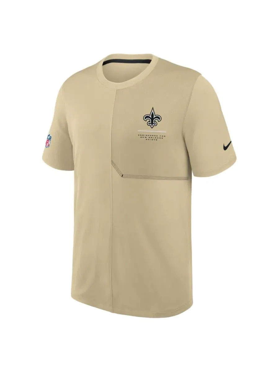 Мужская футболка с коротким рукавом Nike New Orleans Saints Sideline UV Dri-FIT — изображение 2 из 3, золото