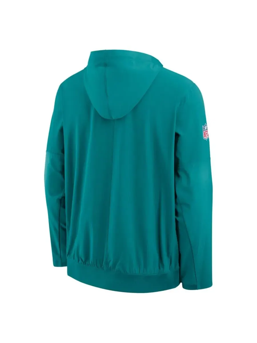 Мужская куртка-анорак с полузастежкой-молнией Aqua Miami Dolphins Alt Anorak Half-Zip Hooded Jacket — изображение 2 из 3