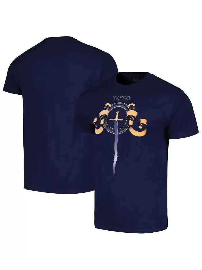 Мужская темно-синяя футболка с рисунком Toto Sword Manhead Merch — изображение 1 из 3