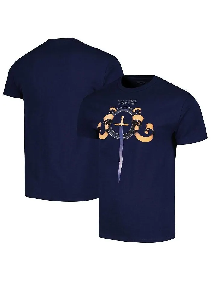 Мужская темно-синяя футболка с рисунком Toto Sword Manhead Merch — изображение 1 из 3, темно-синий