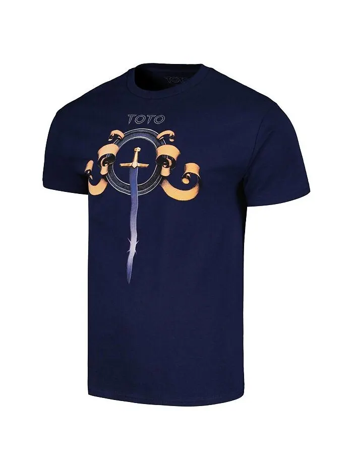 Мужская темно-синяя футболка с рисунком Toto Sword Manhead Merch — изображение 2 из 3, темно-синий