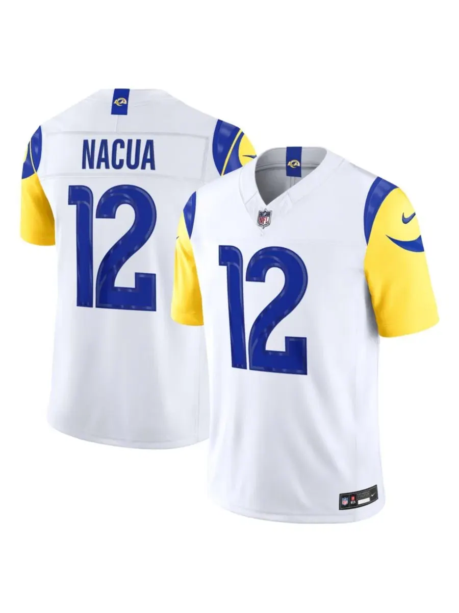 Футболка Puka Nacua White Los Angeles Rams Vapor F.U.S.E. Stitched Limited Jersey Nike — изображение 1 из 5, белый