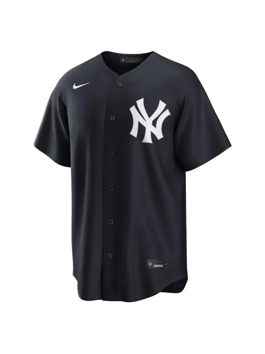 Мужская футболка-реплика New York Yankees Alternate 2 Nike — изображение 2 из 3, темно-синий белый
