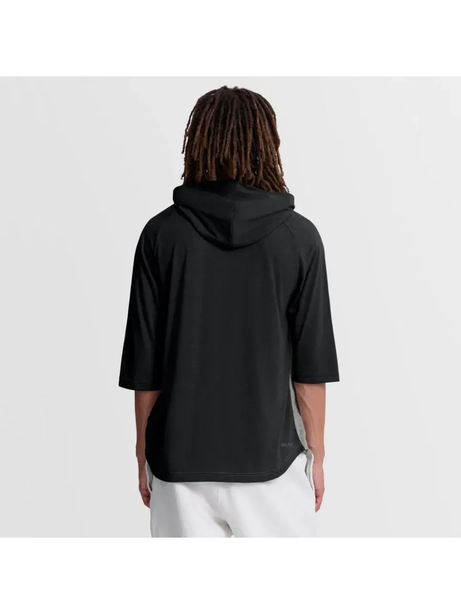Футболка с капюшоном и рукавом 3/4 реглан, Dri-FIT, Arizona Diamondbacks Nike — изображение 2 из 5, серый черный