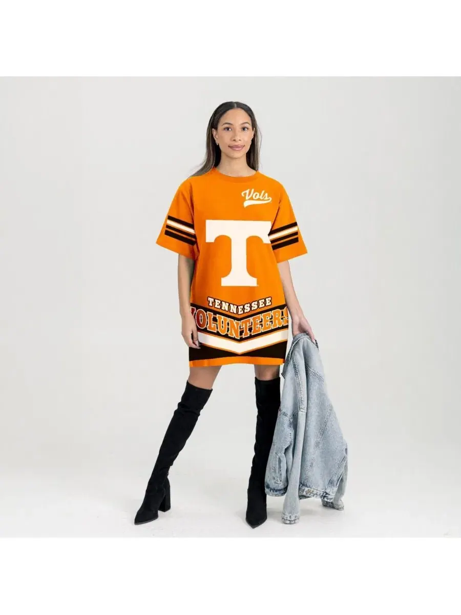 Женское платье Tennessee Volunteers с принтом Gameday Couture — изображение 3 из 4, оранжевый